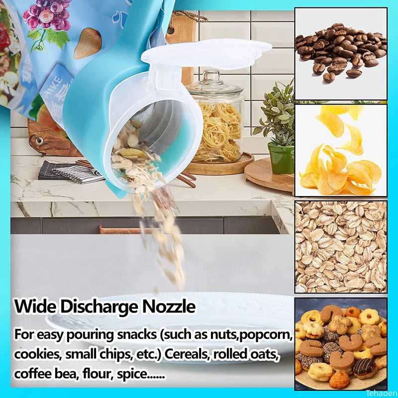 SnapPour™ Sealing Clip and Pour