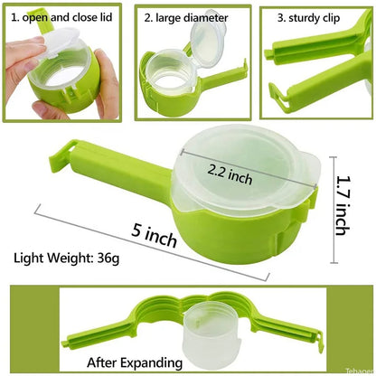 SnapPour™ Sealing Clip and Pour